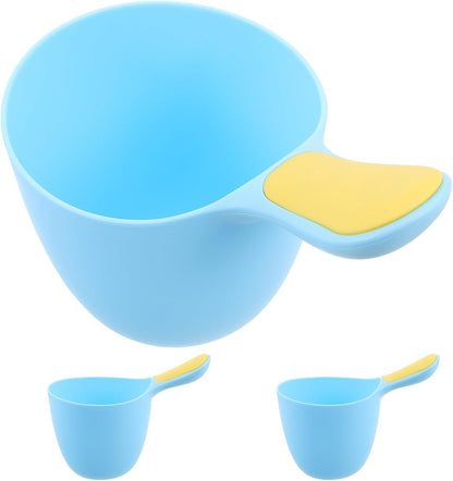 Shampoo Rinse Cup Pp Material for Newborns 3pcs with Ergonomic Nonslip Handle Bath Mug for Hair Washing and Comfortable Touch, for Bath Time Cleaning Tasks