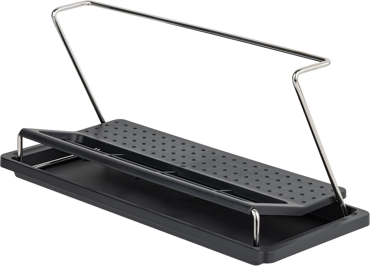 Bottle Drying Rack with Drain Tray, Black