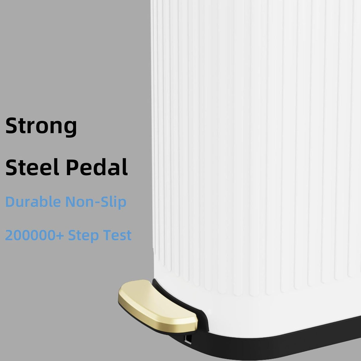 2.6 Gallon Slim Bathroom Trash Can with Soft Close Lid, 10L Stainless Steel Garbage Can with Removable Liner Bucket, for Narrow Spaces,Bathroom, Bedroom (Silver)