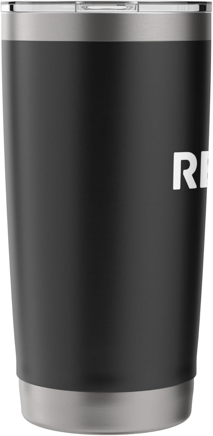Remote Life Laptop Minimalist Typography Stainless Steel Insulated Tumbler