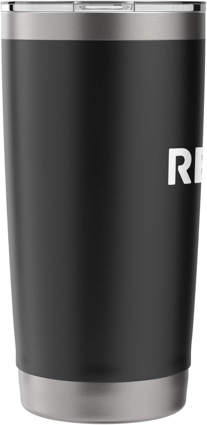 Remote Life Laptop Minimalist Typography Stainless Steel Insulated Tumbler