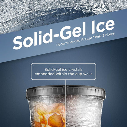 Freezable Iced Coffee Cup with Lid and Straw - Reusable Insulated Ice Tumbler with Grip Sleeve (20oz)