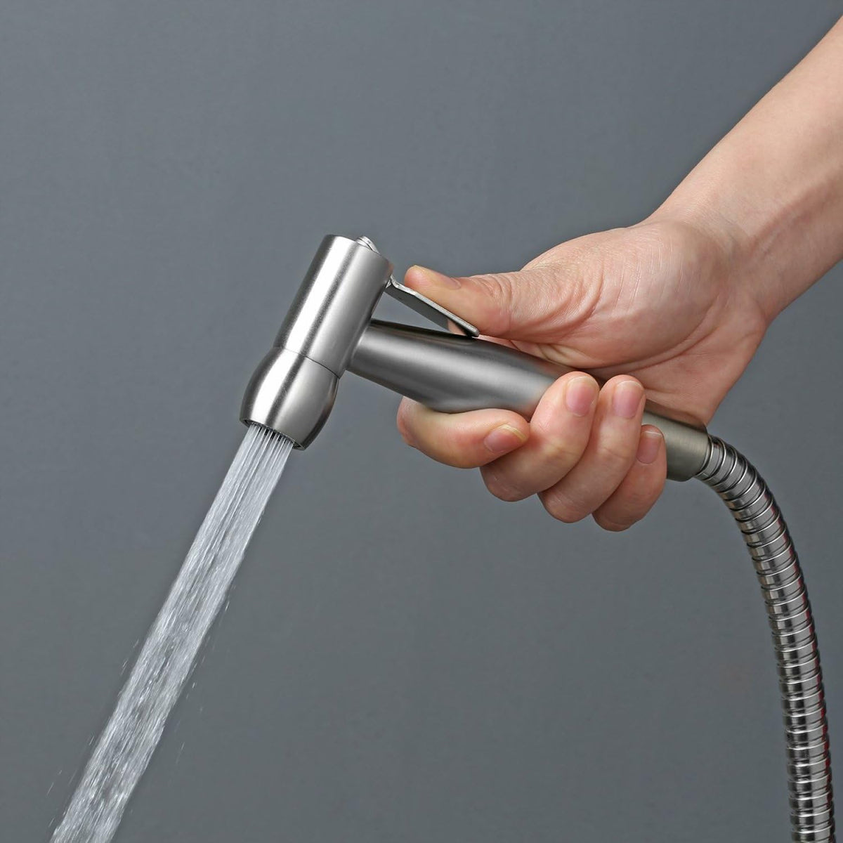 Handheld Bidet Sprayer | Cloth Diaper Sprayer | Modern Stainless Steel Bathroom Attachment with Hose