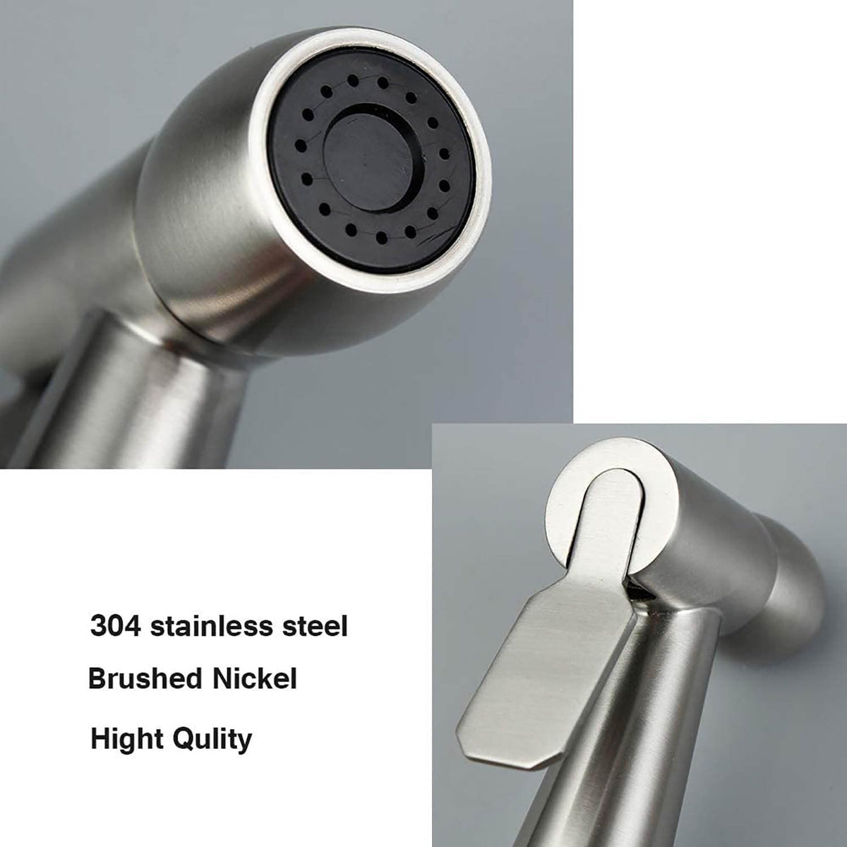 Handheld Bidet Sprayer | Cloth Diaper Sprayer | Modern Stainless Steel Bathroom Attachment with Hose