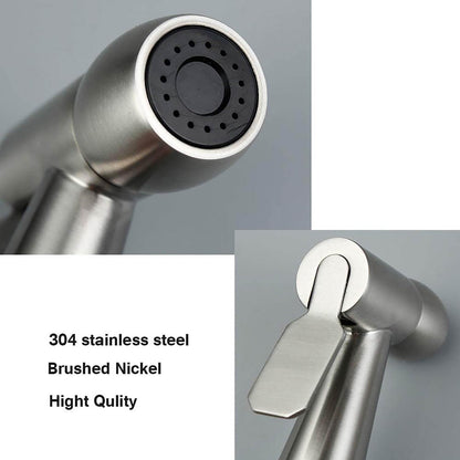 Handheld Bidet Sprayer | Cloth Diaper Sprayer | Modern Stainless Steel Bathroom Attachment with Hose