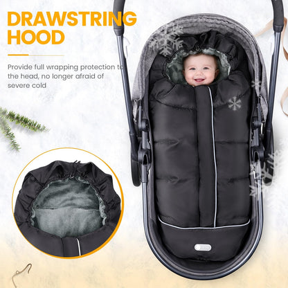 Stroller Footmuff, Universal Baby Bunting Bag, Weather-Proof Blanket