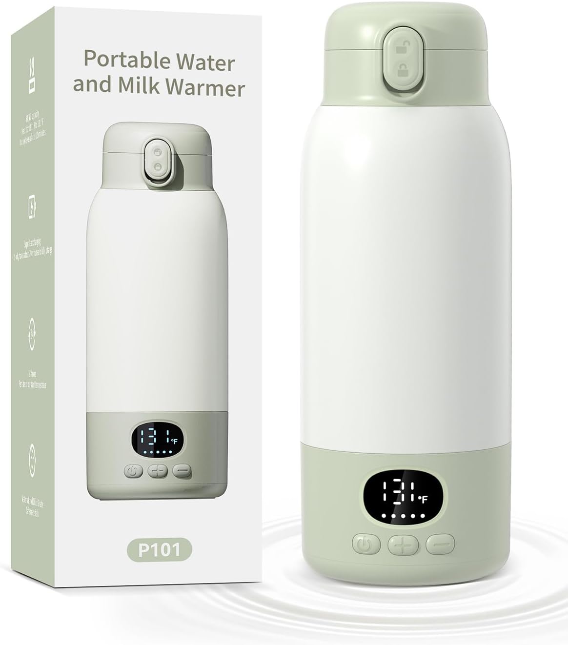 Portable Bottle Warmer for Travel, 45W Fast Charging Milk Warmer 17oz