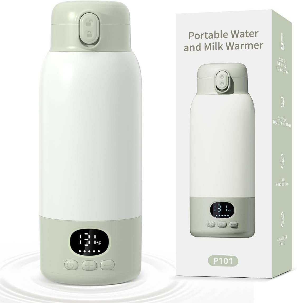 Portable Bottle Warmer for Travel, 45W Fast Charging Milk Warmer 17oz