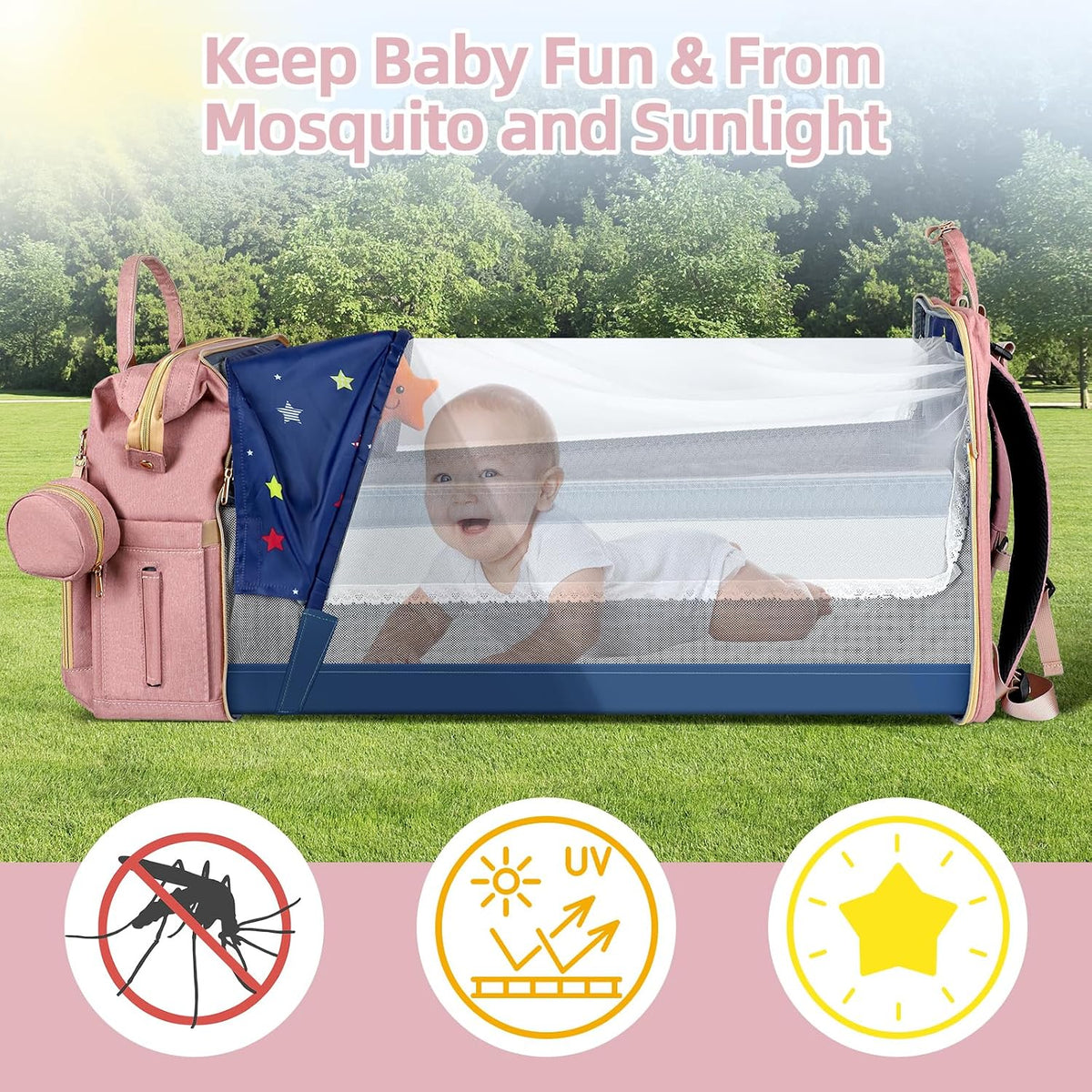 Baby Diaper Bag Backpack,Baby Shower Gifts, Multifunctional Travel Diaper Bag, Gifts for Mom with Portable Diaper Pad (Green)