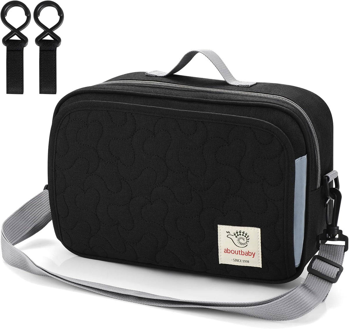 Stroller Organizer, Universal Stroller Organizer with Insulated Cup Holder Pocket, Dual Purpose Large Capacity Stroller Bag Caddy, Stroller Accessories Fits for Uppababy, Doona, Nuna Strollers