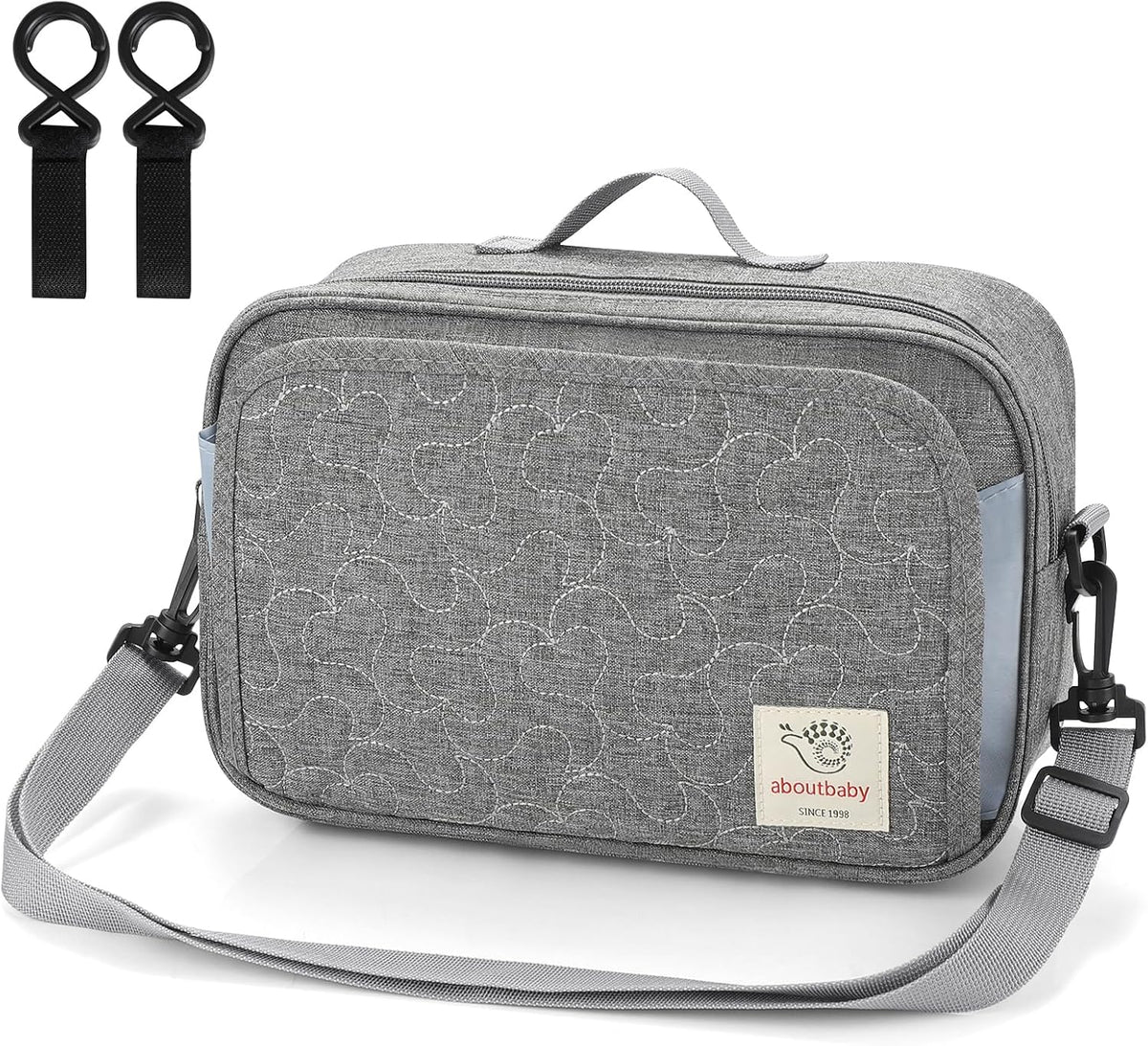 Stroller Organizer, Universal Stroller Organizer with Insulated Cup Holder Pocket, Dual Purpose Large Capacity Stroller Bag Caddy, Stroller Accessories Fits for Uppababy, Doona, Nuna Strollers