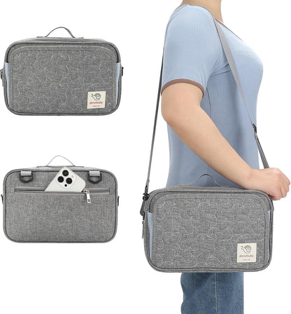 Stroller Organizer, Universal Stroller Organizer with Insulated Cup Holder Pocket, Dual Purpose Large Capacity Stroller Bag Caddy, Stroller Accessories Fits for Uppababy, Doona, Nuna Strollers