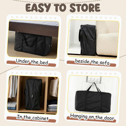 Extra Large Storage Bag for Play Mat 29.5 x 15.75 Inch Foldable Play Mat Stroage Bag 600d Waterproof Oxford Portable Handbag, Compatible with Baby Crawling/playing Pad for Travel and Home Storage