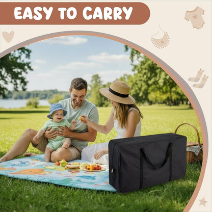 Extra Large Storage Bag for Play Mat 29.5 x 15.75 Inch Foldable Play Mat Stroage Bag 600d Waterproof Oxford Portable Handbag, Compatible with Baby Crawling/playing Pad for Travel and Home Storage