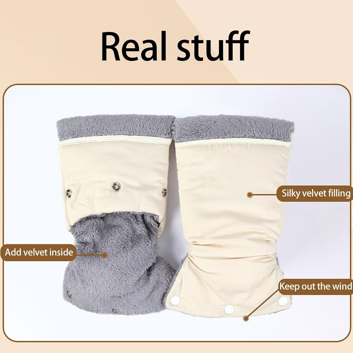 Pushchair Hand Warmer Gloves Strollers Hand Warmer Muff Mittens Windproof Splashproof Handmuffs For Pram Strollers Gloves For Cold