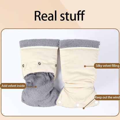 Pushchair Hand Warmer Gloves Strollers Hand Warmer Muff Mittens Windproof Splashproof Handmuffs For Pram Strollers Gloves For Cold