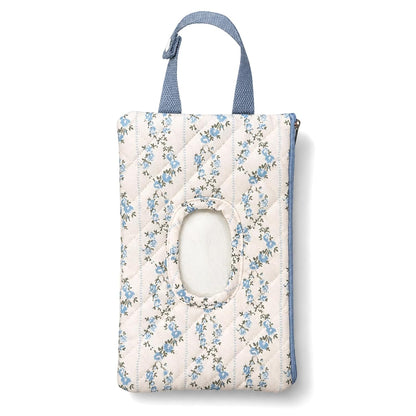 Quilted Diaper Wipe Pouch Hanging Floral Wet Wipes Bag