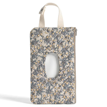 Quilted Diaper Wipe Pouch Hanging Floral Wet Wipes Bag
