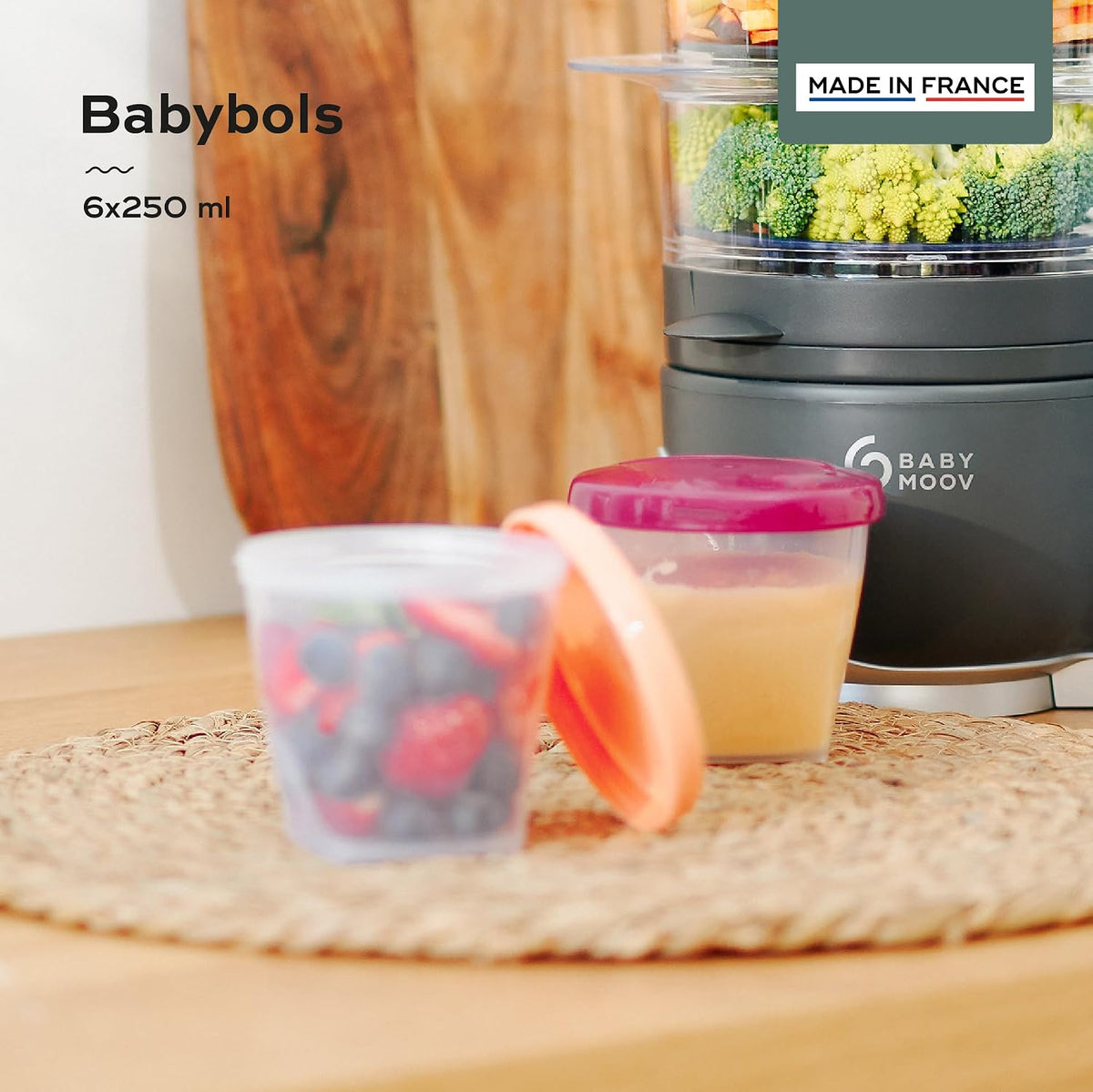 Baby Food Jars, Set of 6 (6oz Each) Storage Containers, BPA-Free Leakproof Silicone Lids, Microwave, Freezer & Dishwasher Safe, Perfect Meals & Snacks, Baby Registry Essential