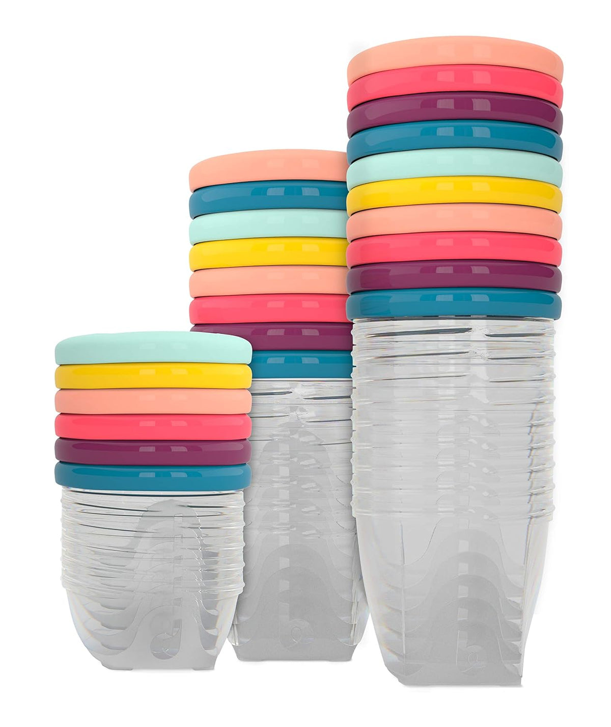 Baby Food Jars, Set of 6 (6oz Each) Storage Containers, BPA-Free Leakproof Silicone Lids, Microwave, Freezer & Dishwasher Safe, Perfect Meals & Snacks, Baby Registry Essential