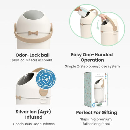 Universal Diaper Pail & Trash Can Refill Bags (90 Count) - Heavy Duty & Tear-Resistant Nursery Liners - Fits Most Systems & Small Bins - 3 Pack - Stop Expensive Refills - Odor-Lock Strength