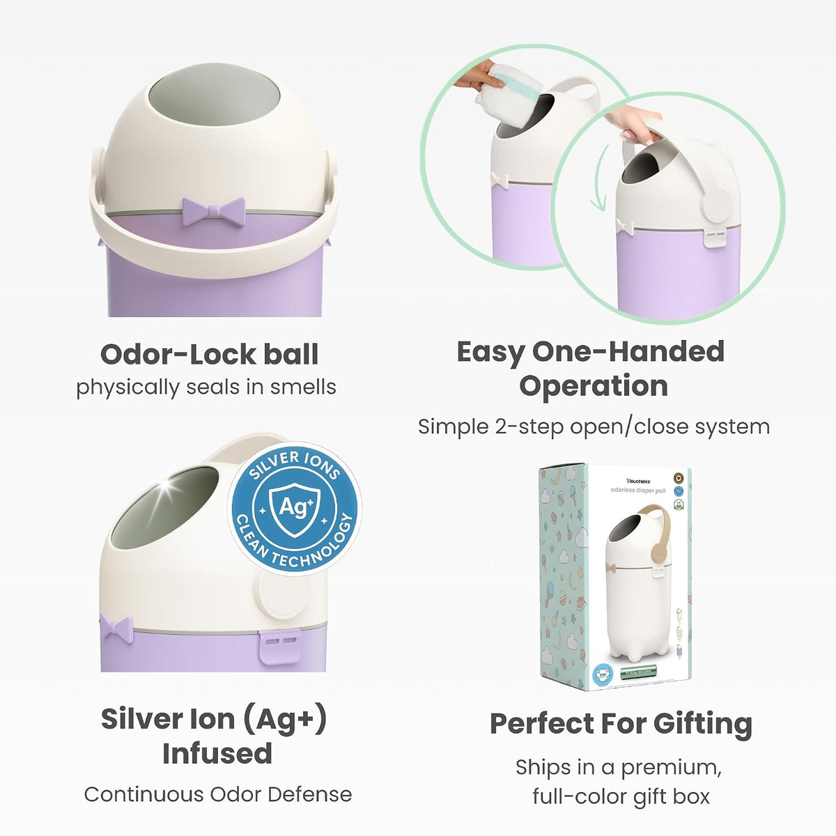 Universal Diaper Pail & Trash Can Refill Bags (90 Count) - Heavy Duty & Tear-Resistant Nursery Liners - Fits Most Systems & Small Bins - 3 Pack - Stop Expensive Refills - Odor-Lock Strength