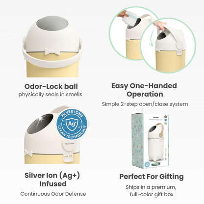Universal Diaper Pail & Trash Can Refill Bags (90 Count) - Heavy Duty & Tear-Resistant Nursery Liners - Fits Most Systems & Small Bins - 3 Pack - Stop Expensive Refills - Odor-Lock Strength