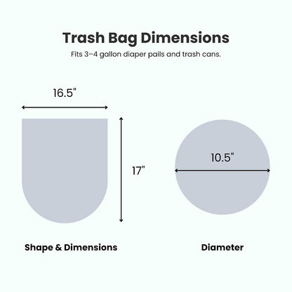 Universal Diaper Pail & Trash Can Refill Bags (90 Count) - Heavy Duty & Tear-Resistant Nursery Liners - Fits Most Systems & Small Bins - 3 Pack - Stop Expensive Refills - Odor-Lock Strength