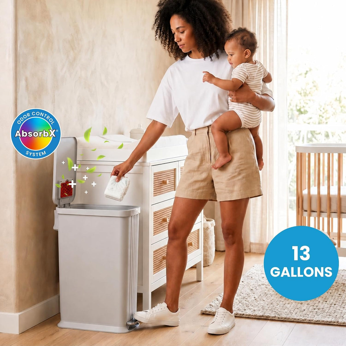Universal Diaper Pail & Trash Can Refill Bags (90 Count) - Heavy Duty & Tear-Resistant Nursery Liners - Fits Most Systems & Small Bins - 3 Pack - Stop Expensive Refills - Odor-Lock Strength