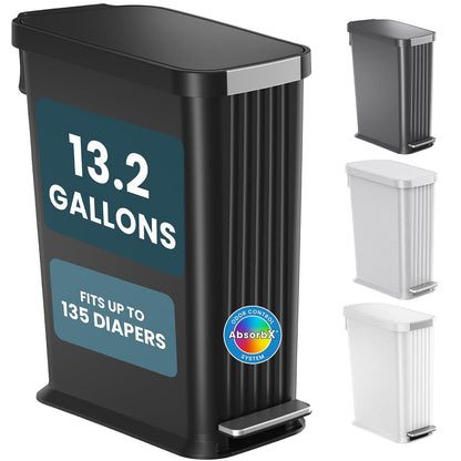 Universal Diaper Pail & Trash Can Refill Bags (90 Count) - Heavy Duty & Tear-Resistant Nursery Liners - Fits Most Systems & Small Bins - 3 Pack - Stop Expensive Refills - Odor-Lock Strength