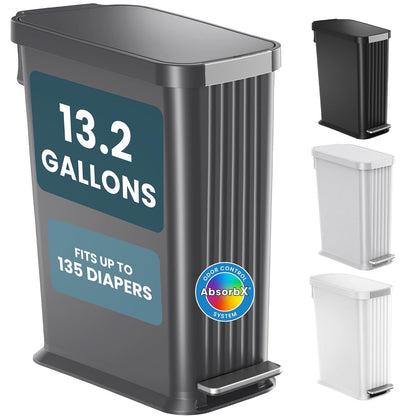 Universal Diaper Pail & Trash Can Refill Bags (90 Count) - Heavy Duty & Tear-Resistant Nursery Liners - Fits Most Systems & Small Bins - 3 Pack - Stop Expensive Refills - Odor-Lock Strength