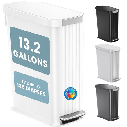 Universal Diaper Pail & Trash Can Refill Bags (90 Count) - Heavy Duty & Tear-Resistant Nursery Liners - Fits Most Systems & Small Bins - 3 Pack - Stop Expensive Refills - Odor-Lock Strength
