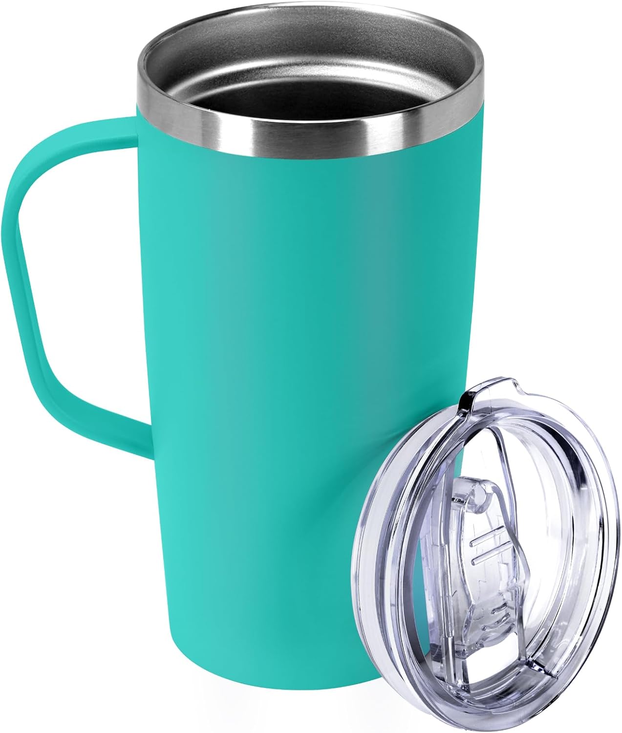 19oz Insulated Coffee Mug with Handle, Double Wall Vacuum Stainless Steel Travel Coffee Tumbler, Blue