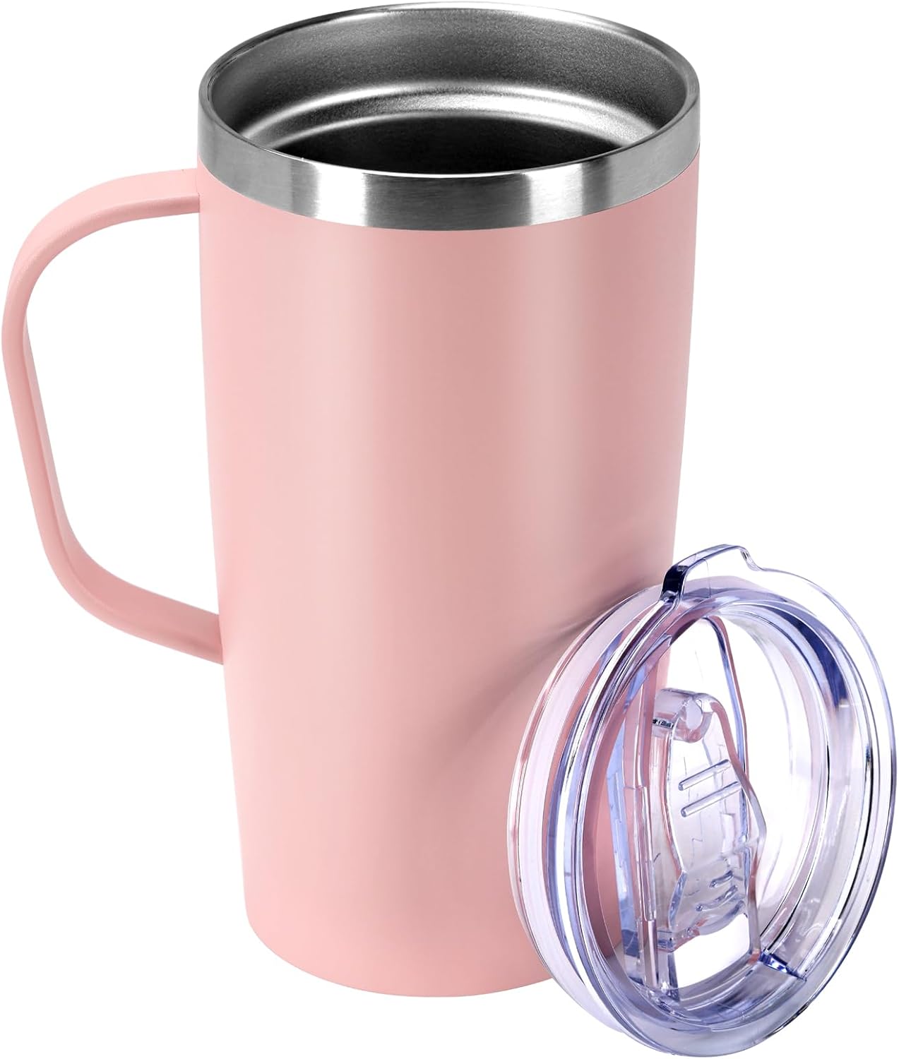 19oz Insulated Coffee Mug with Handle, Double Wall Vacuum Stainless Steel Travel Coffee Tumbler, Blue
