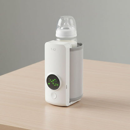 Portable Bottle Warmer for Travel,Cordless & Rechargable Milk Bottle Heating