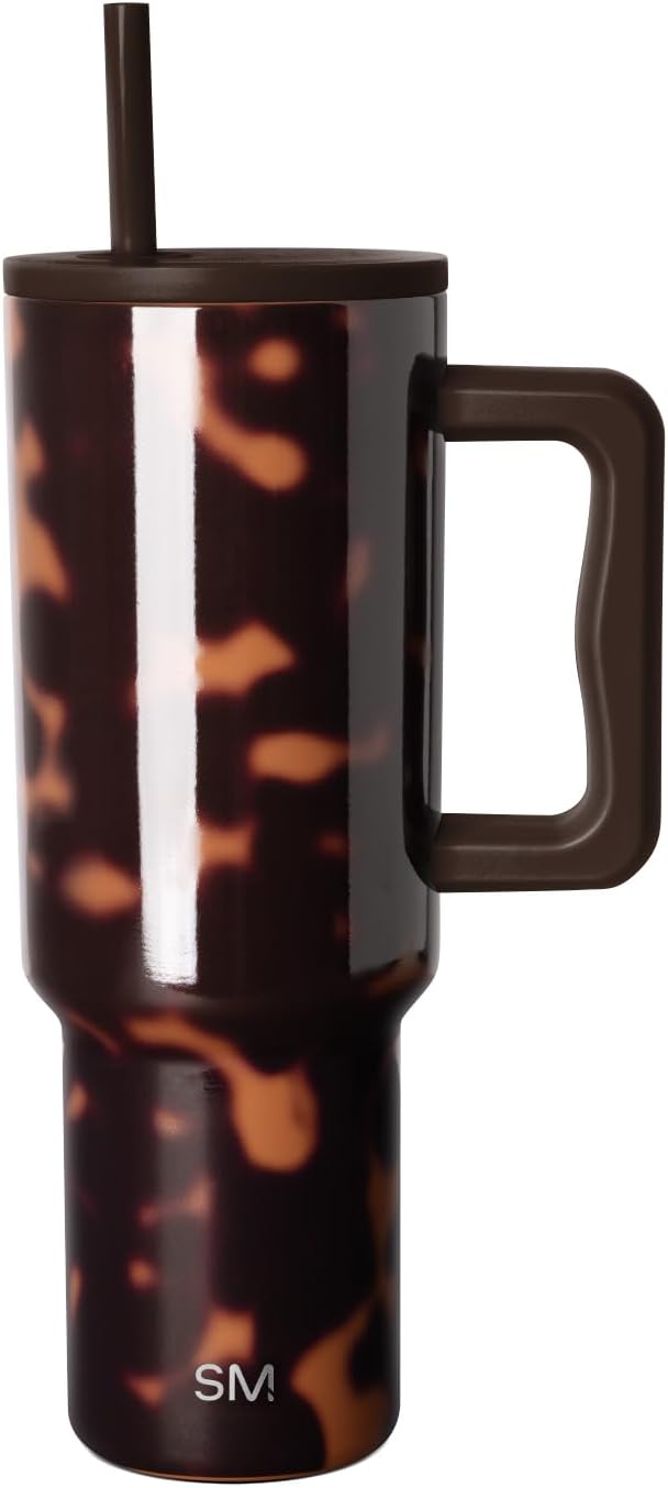 Tumbler with Handle and Straw | 40oz | 80s Mix | Trek Tumbler, Travel Mug | Insulated Water Bottle, Cupholder Friendly, Stainless Steel Cup | 80s Mix - Colors A