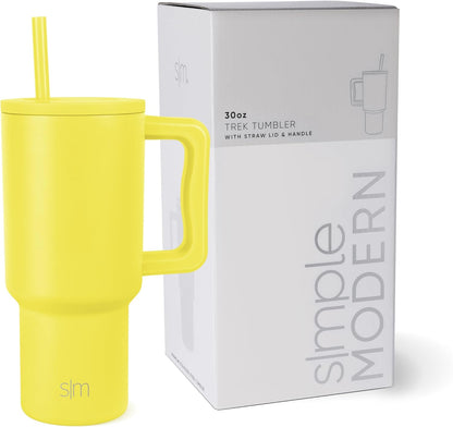 Tumbler with Handle and Straw | 40oz | 80s Mix | Trek Tumbler, Travel Mug | Insulated Water Bottle, Cupholder Friendly, Stainless Steel Cup | 80s Mix - Colors A