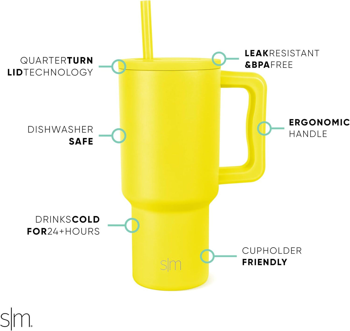 Tumbler with Handle and Straw | 40oz | 80s Mix | Trek Tumbler, Travel Mug | Insulated Water Bottle, Cupholder Friendly, Stainless Steel Cup | 80s Mix - Colors A