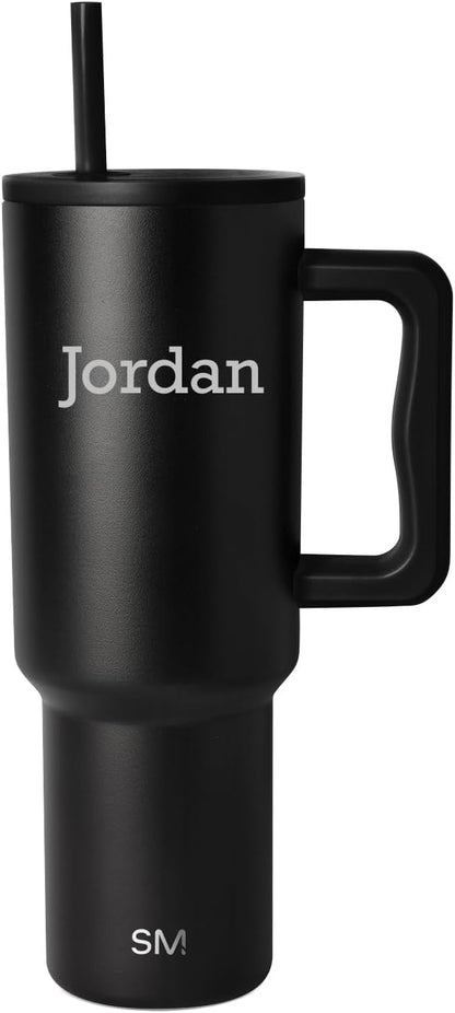 Tumbler with Handle and Straw | 40oz | 80s Mix | Trek Tumbler, Travel Mug | Insulated Water Bottle, Cupholder Friendly, Stainless Steel Cup | 80s Mix - Colors A