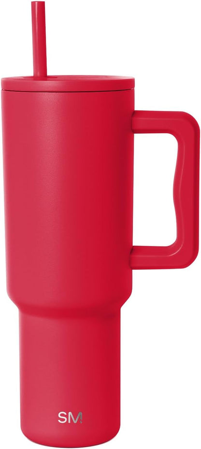 Tumbler with Handle and Straw | 40oz | 80s Mix | Trek Tumbler, Travel Mug | Insulated Water Bottle, Cupholder Friendly, Stainless Steel Cup | 80s Mix - Colors A
