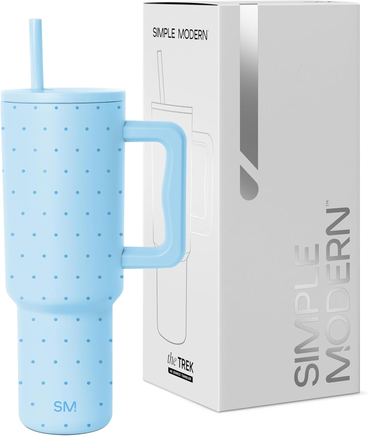 Tumbler with Handle and Straw | 40oz | 80s Mix | Trek Tumbler, Travel Mug | Insulated Water Bottle, Cupholder Friendly, Stainless Steel Cup | 80s Mix - Colors A