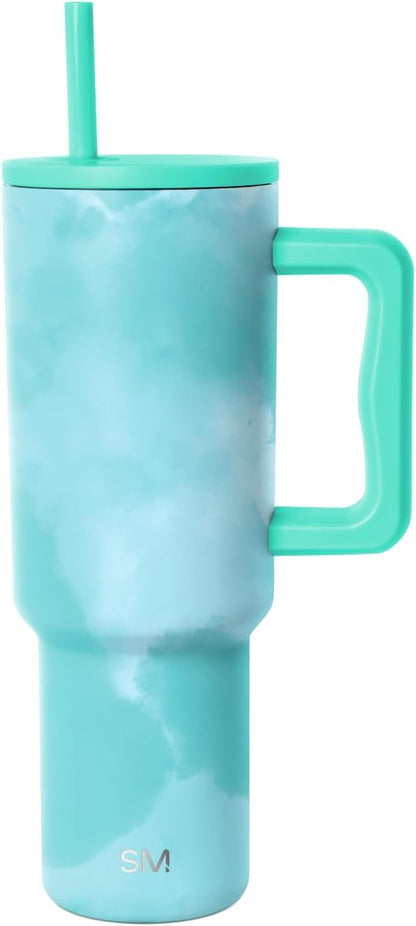Tumbler with Handle and Straw | 40oz | 80s Mix | Trek Tumbler, Travel Mug | Insulated Water Bottle, Cupholder Friendly, Stainless Steel Cup | 80s Mix - Colors A