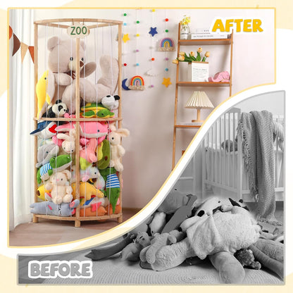 Sector Design Extra-Large Wooden Stuffed Animal Zoo Storage