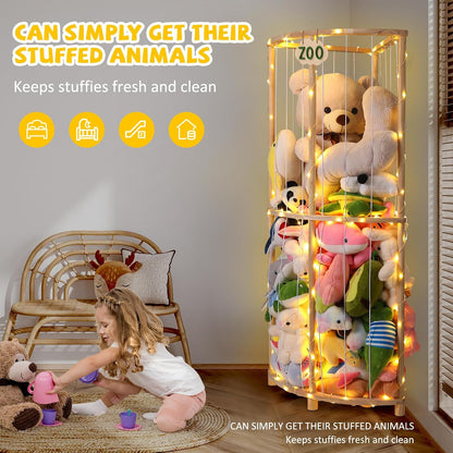 Sector Design Extra-Large Wooden Stuffed Animal Zoo Storage