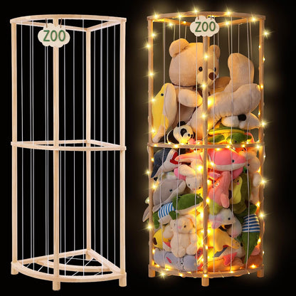 Sector Design Extra-Large Wooden Stuffed Animal Zoo Storage