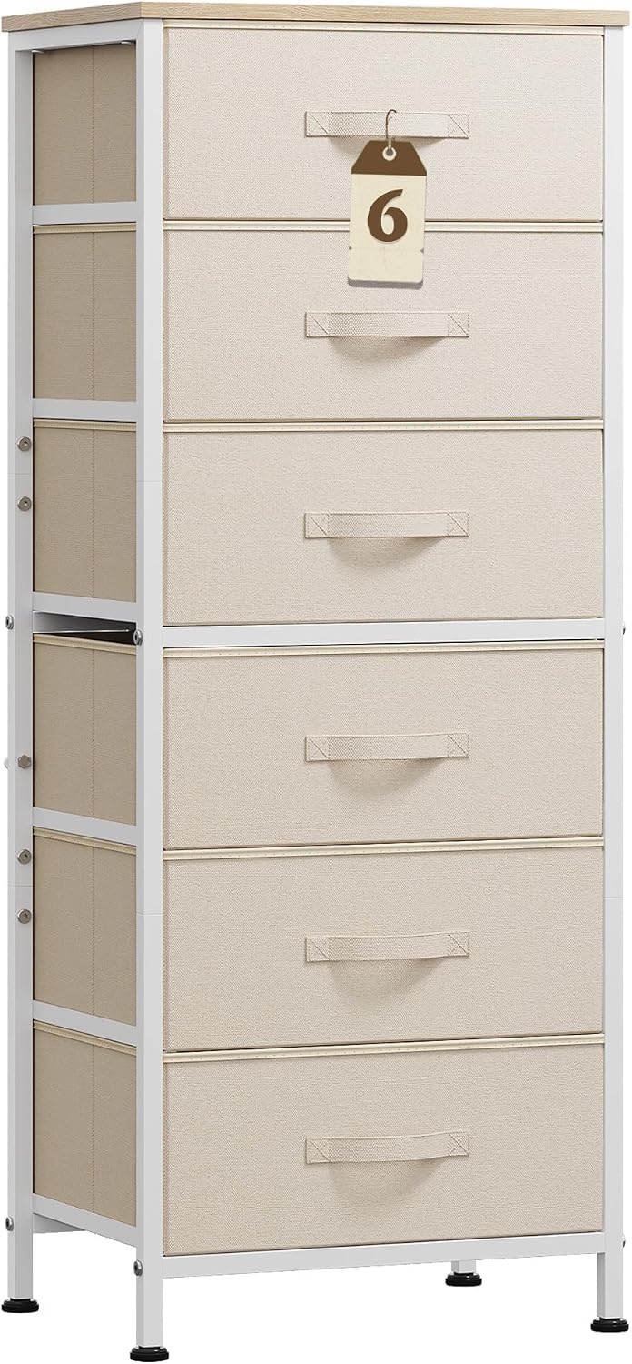 Tall Dresser for Bedroom, 7 Drawer Dresser, Black