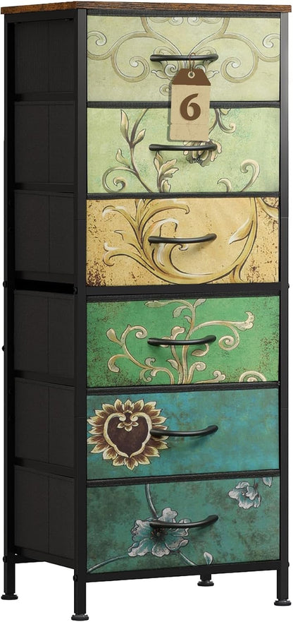 Tall Dresser for Bedroom, 7 Drawer Dresser, Black