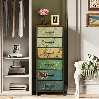 Tall Dresser for Bedroom, 7 Drawer Dresser, Black
