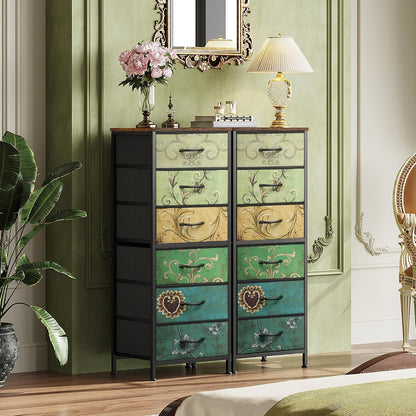 Tall Dresser for Bedroom, 7 Drawer Dresser, Black