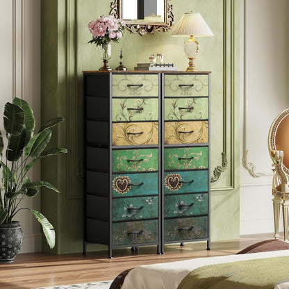 Tall Dresser for Bedroom, 7 Drawer Dresser, Black
